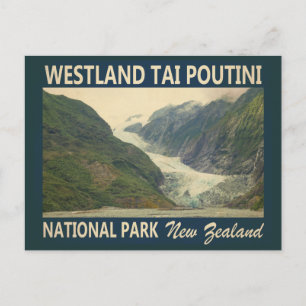 Cartão Postal Parque Nacional Westland Tai Poutini Nova Zelândia