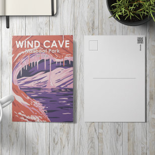 Cartão Postal Parque Nacional Wind Cave South Dakota Vintage