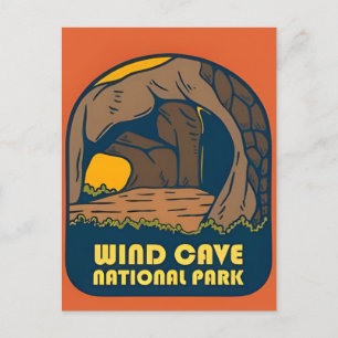 Cartão Postal Parque Nacional Wind Cave South Dakota Vintage