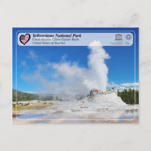 Cartão Postal Parque Nacional Yellowstone - Castle Geyser