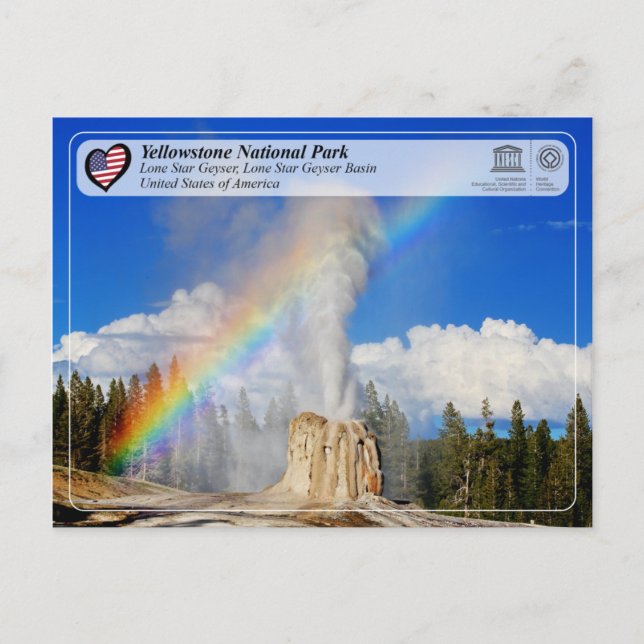 Cartão Postal Parque Nacional Yellowstone - Lone Star Geyser (Frente)