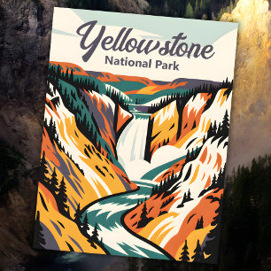 Cartão Postal Parque Nacional Yellowstone Personalizado - Baixa 
