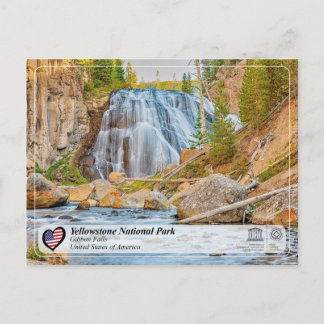 Cartão Postal Parque Nacional Yellowstone - Quedas de Gibbon