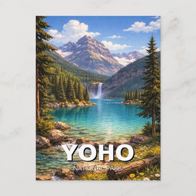 Cartão Postal Parque Nacional Yoho Canadá (Frente)