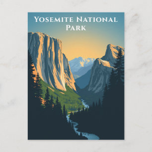 Cartão Postal Parque Nacional Yosemite, Viagem, Paisagem na Cali