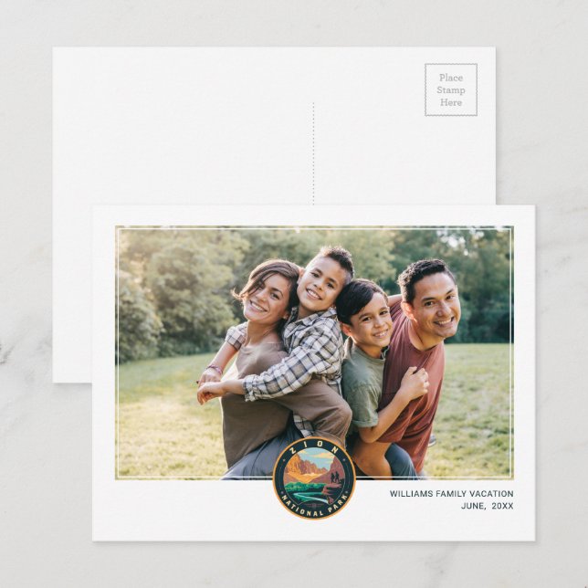 Cartão Postal Parque Nacional Zion (Frente/Verso)