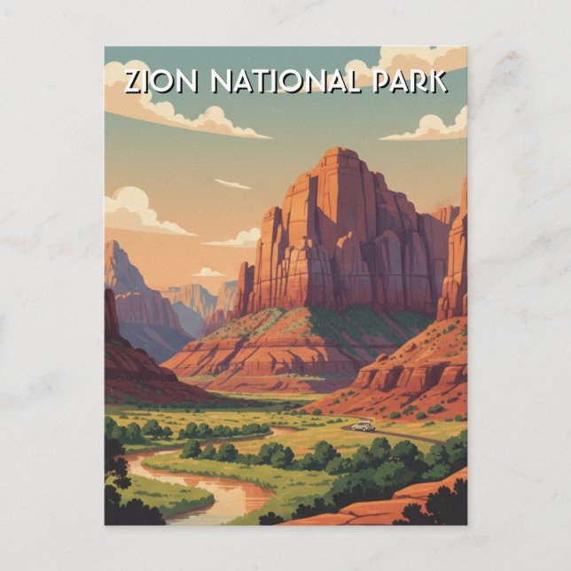 Cartão Postal Parque Nacional Zion Utah (Frente)
