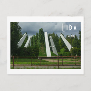 Cartão Postal Parque paisagístico da cidade de Lida na Bielorrús