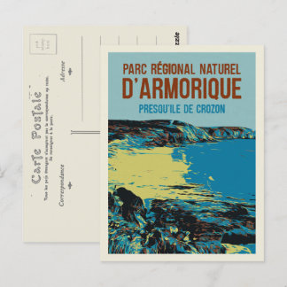 Cartão Postal Parque regional armorique, Crozon Bretagne França