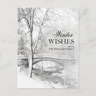 Cartão Postal Parque Snowy Garfield, a preto e branco