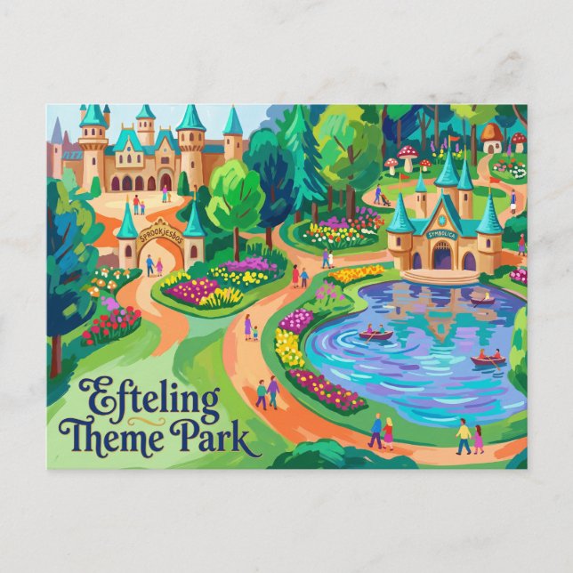 Cartão Postal Parque Temático Efteling Holanda (Frente)