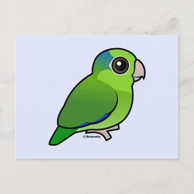 Cartão Postal Parrotlet Pacífico Verde (Frente)