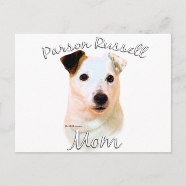 Cartão Postal Parson Russell Terrier (suave) Mãe 2 (Frente)