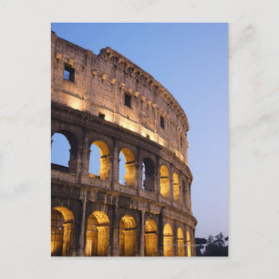 Cartão Postal Parte de Colosseum ao anoitecer
