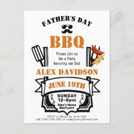 Cartão Postal Parte do CHURRASCO de fita laranja do quintal do d