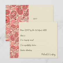 Parte do Love Letters Paisley Rosa Collection RSVP