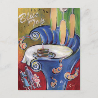 Cartão Postal Parte superior azul