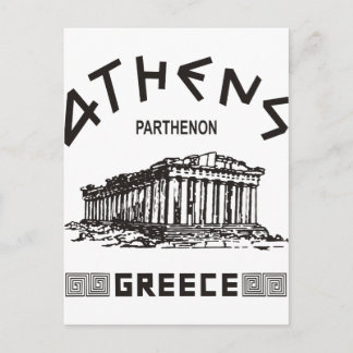 Cartão Postal Parténon - Atenas - Grego (preto)