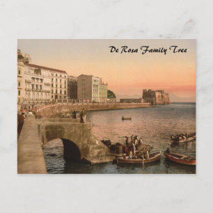 Cartão Postal Partenope Street, Nápoles, Campânia, Itália