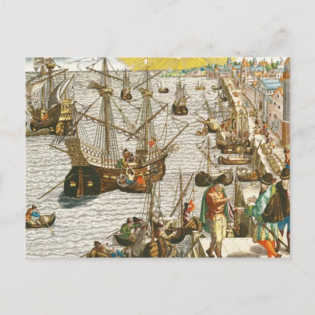 Cartão Postal Partida de Lisboa para o Brasil (Frente)