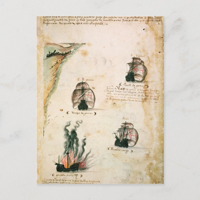 Cartão Postal Partida de Vasco da Gama (Frente)