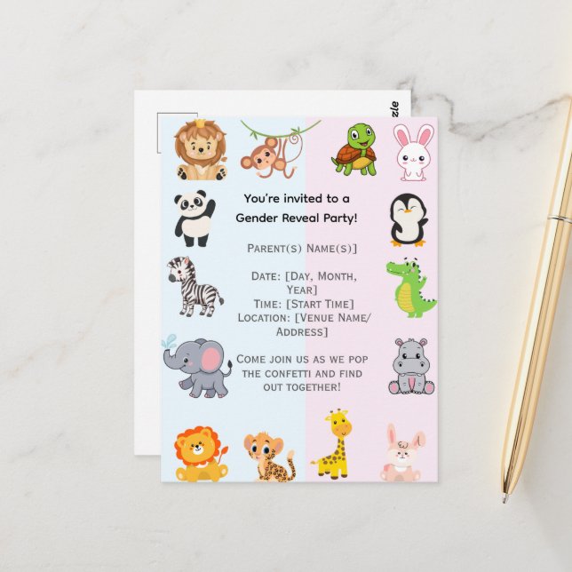 Cartão Postal Partido de Revisão de Gênero (Frente/Verso In Situ)