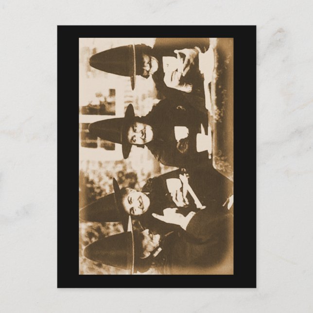 Cartão Postal Partido do Chá das Bruxas - sepia (Frente)