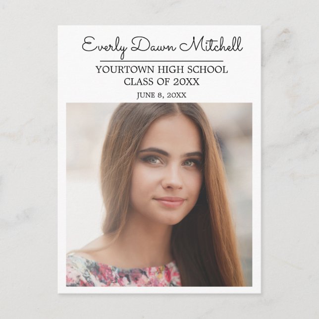 Cartão Postal Partido do Formando Branco / Foto da Casa Aberta (Frente)