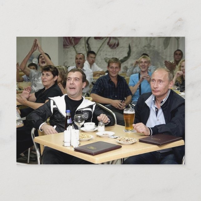 Cartão Postal Partido MEdvedev e Putin (Frente)