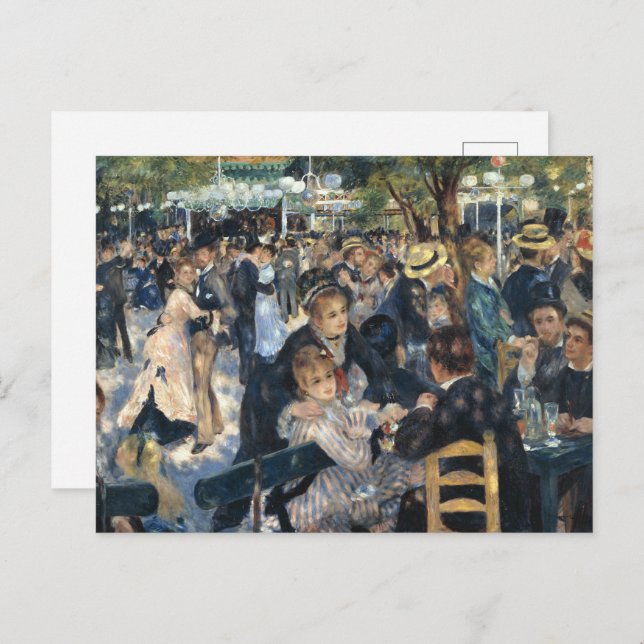 Cartão Postal Partido Renoir Moulin Dance Galette (Frente/Verso)