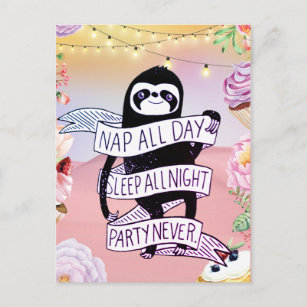 Cartão Postal Partido Sloth