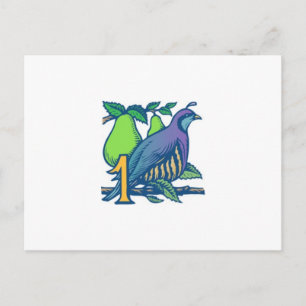 Cartão Postal Partucho em uma árvore de pera