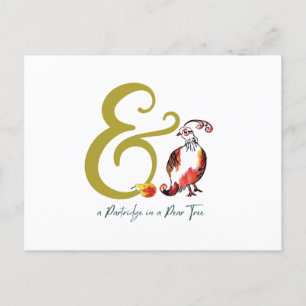 Cartão Postal Partucho retrô em uma árvore genealógica