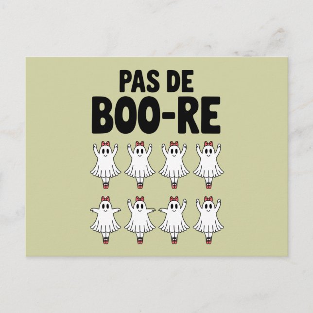 Cartão Postal Pas de Boo-re Ballerina Ghost Halloween Spooky (Frente)