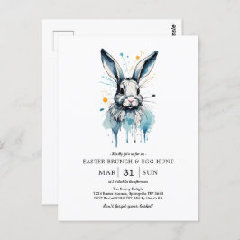 Cartão Postal Páscoa Brunch & Ovo Hunt | Coelhinho de água