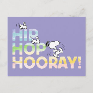 Cartão Postal Páscoa de Hooray de Hip Hop Snoopy