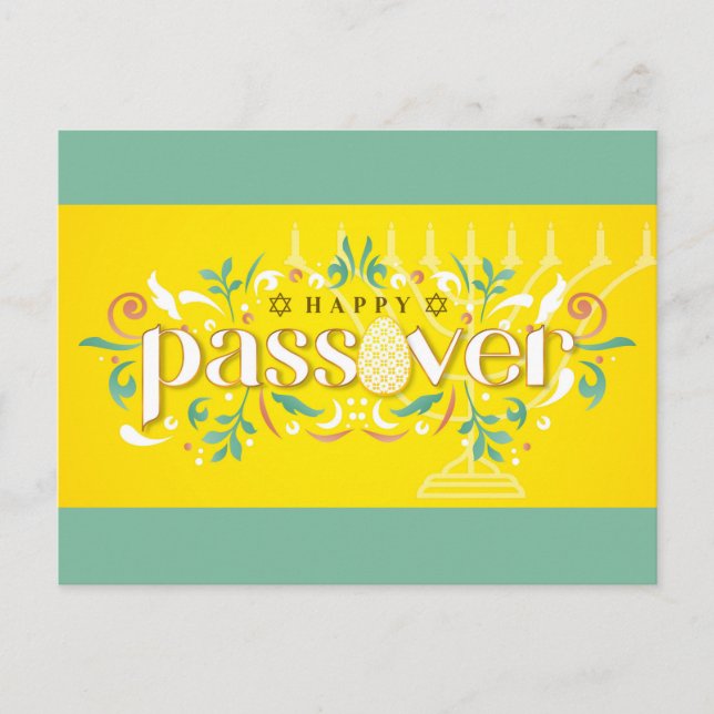 Cartão Postal Páscoa de Primavera (Frente)