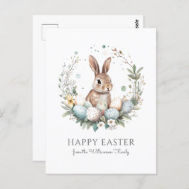 Cartão Postal Páscoa Personalizada Fora De Foguetes De Ovos Boni