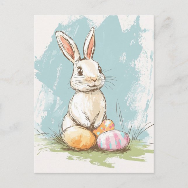 Cartão Postal Páscoa Vintage (Frente)