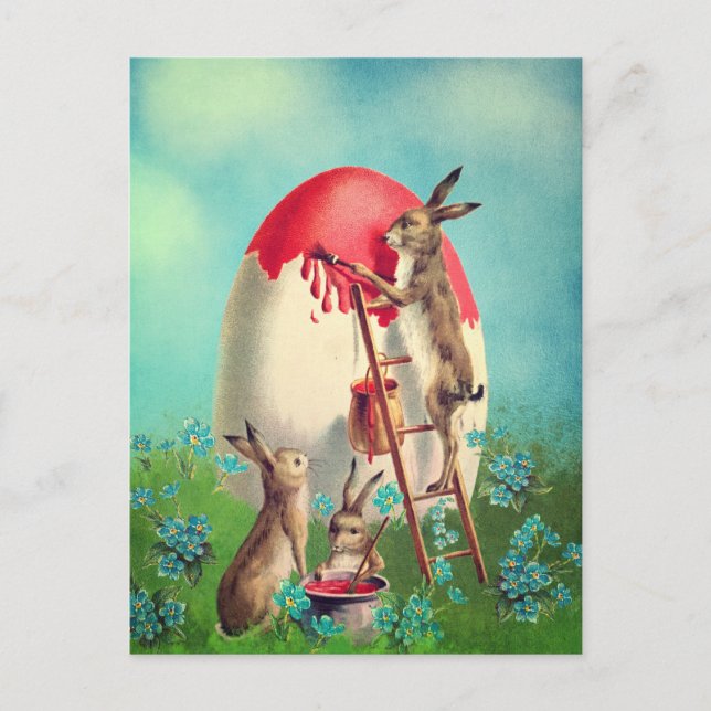 Cartão Postal Páscoa Vintage (Frente)