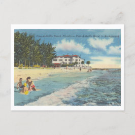 Cartão Postal Pass-A-Grille Beach, Flórida, cena de praia em vin