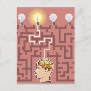 Cartão Postal Passagem de Criatividade Brainstorming através do
