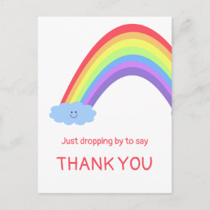 Cartão Postal Passando para dizer OBRIGADO. Suas palavras.