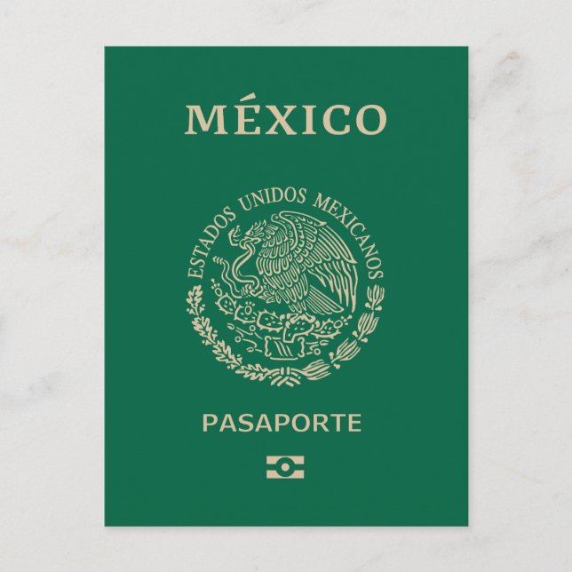 Cartão Postal Passaporte mexicano (Frente)