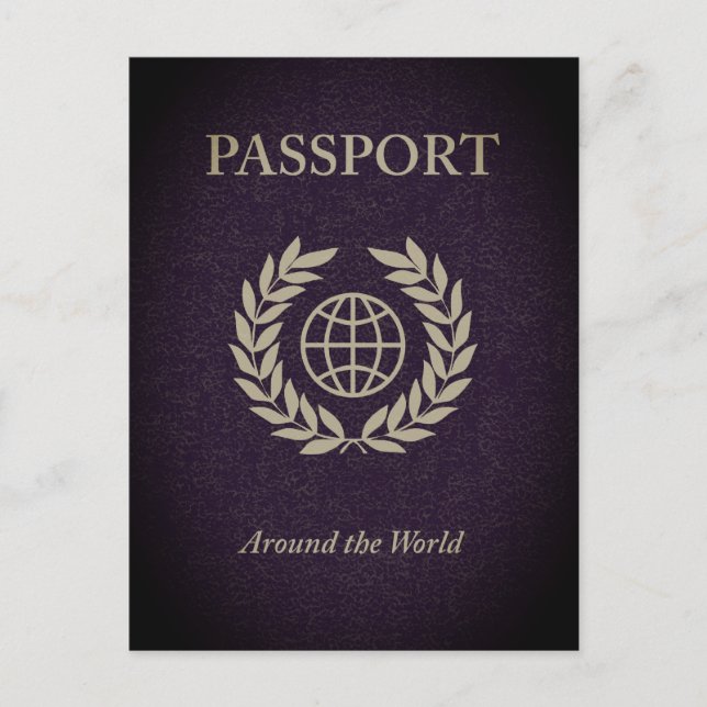 Cartão Postal passaporte mundial (Frente)