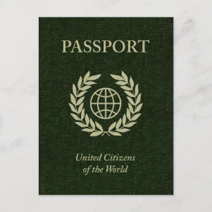 Cartão Postal passaporte verde