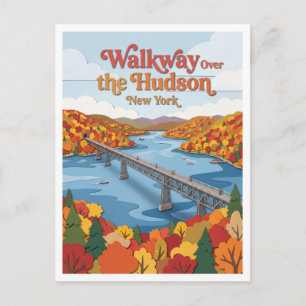 Cartão Postal Passarela Sobre o Hudson Poughkeepsie Nova York