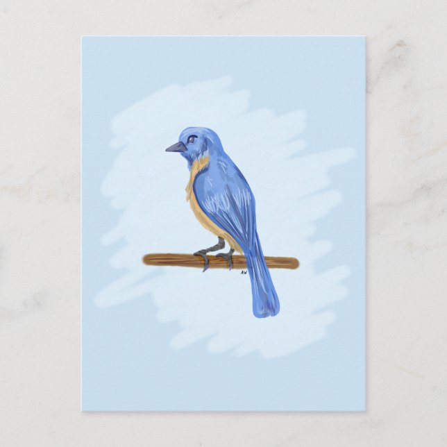 Cartão Postal Pássaro Azul (Frente)