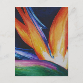 Cartão Postal Pássaro da Arte das Aquarelas do Paraíso