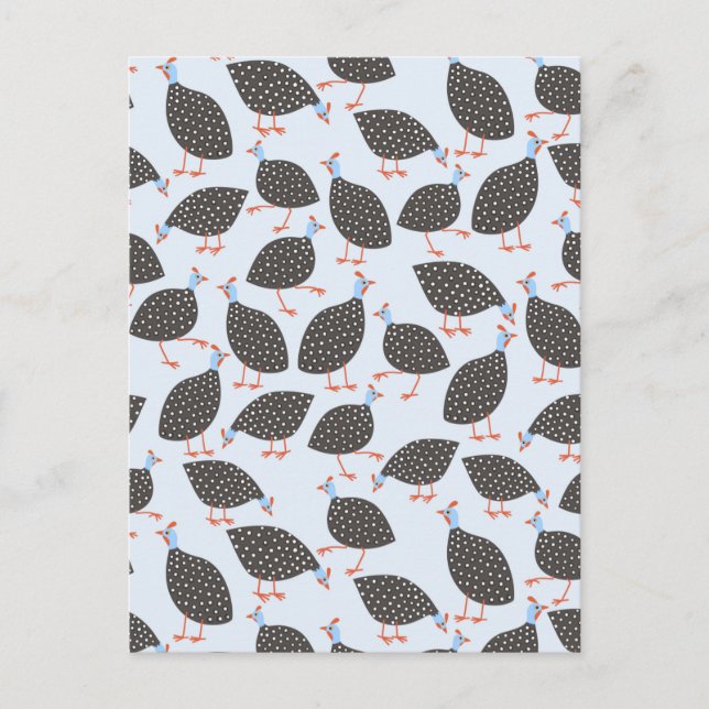 Cartão Postal Pássaro de Hen da Guiné (Frente)